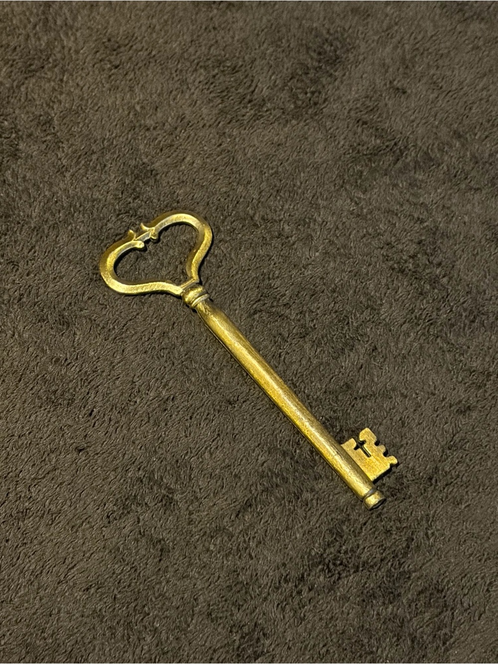 Antique-Style Vintage Skeleton Key in Brass Tone